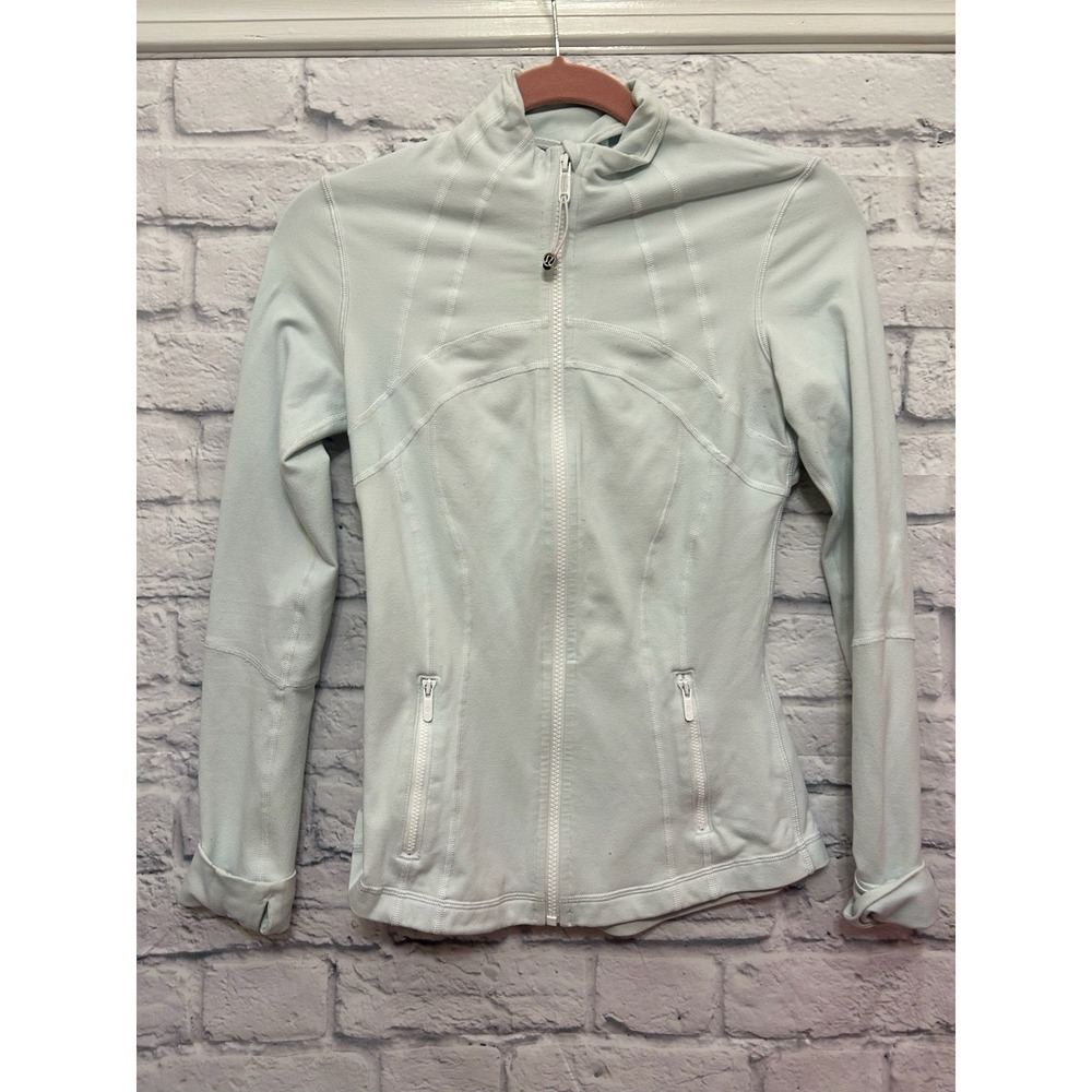 Lululemon Define Luon Full Zip Jacket Powder Blue Women's Size 4